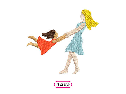 Mother and Daughter Twirl