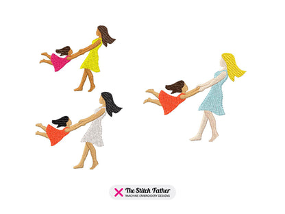 Mother and Daughter Twirl