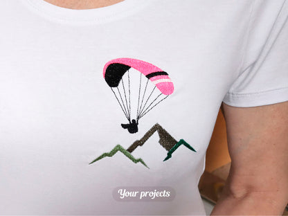 Paraglider over Mountains