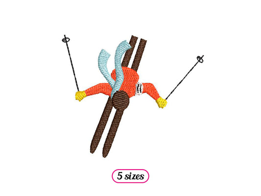 Mountain Skier Top View