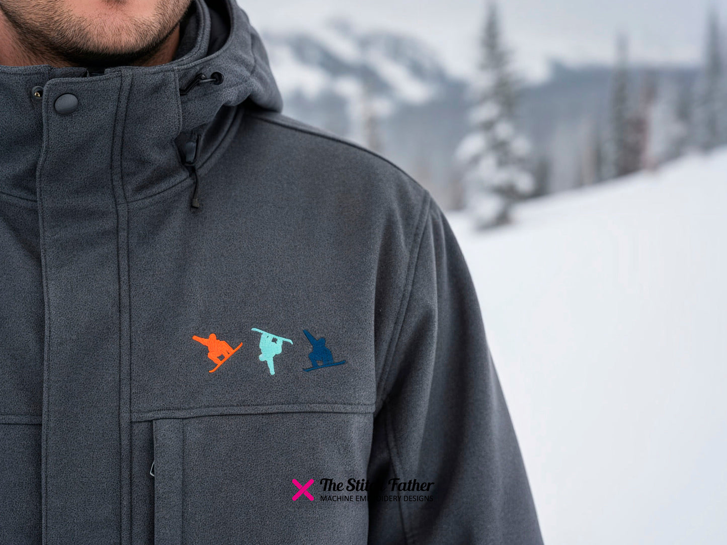 Snowboarding Horizontal Logo