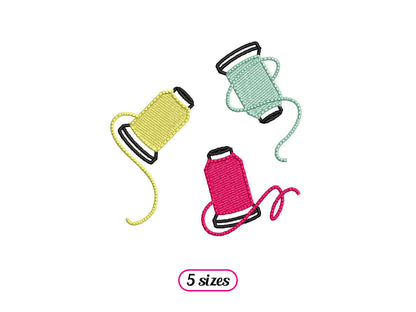 Three Embroidery Thread Spools
