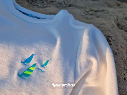 Gruppe von Windsurfern