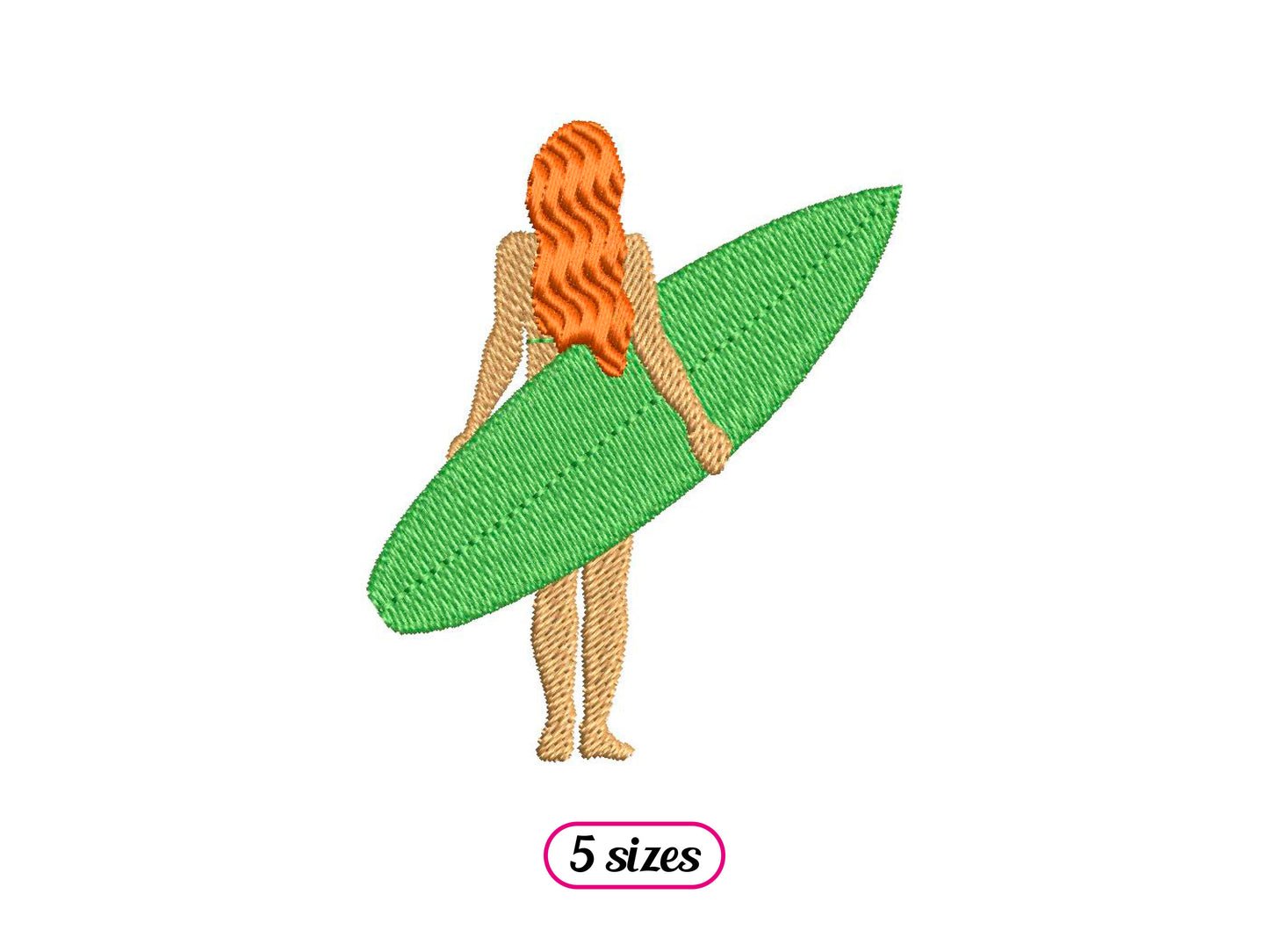 Surfgirl mit Brett