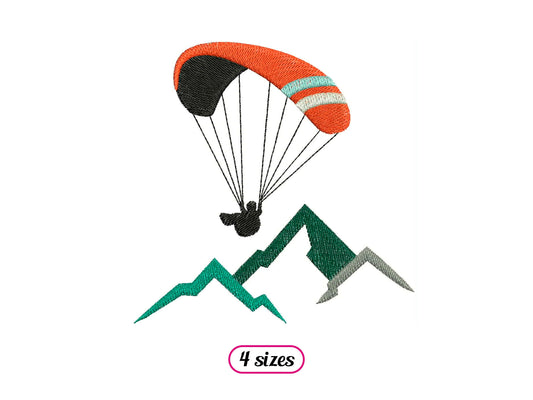 Paraglider over Mountains