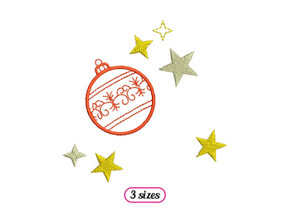 Christmas Bauble Outline and Stars