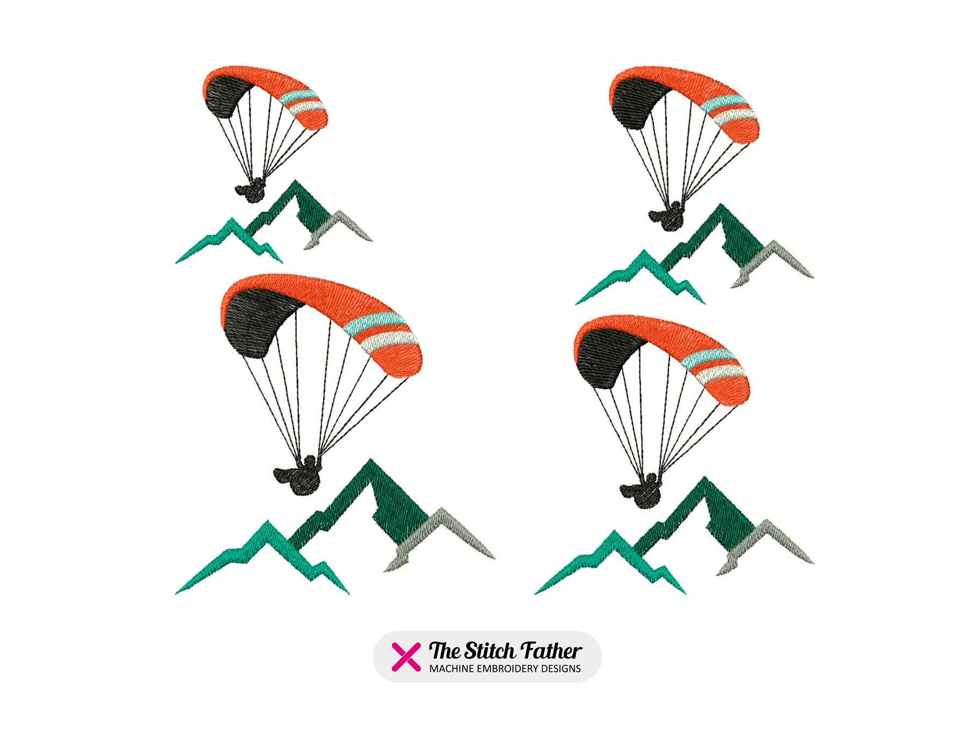 Paraglider over Mountains