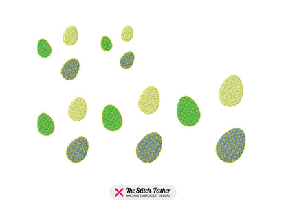 Easter Eggs Machine Embroidery design - 5 sizes - INSTANT DOWNLOAD