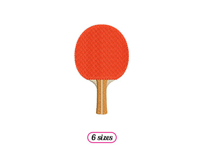 Table Tennis Paddle Machine Embroidery design - 6 sizes - INSTANT DOWNLOAD
