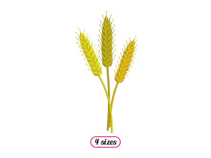 Ears of Wheat Machine Embroidery design - 4 sizes - INSTANT DOWNLOAD