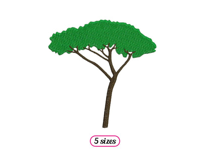 Umbrella Pine Machine Embroidery design - 5 sizes - INSTANT DOWNLOAD