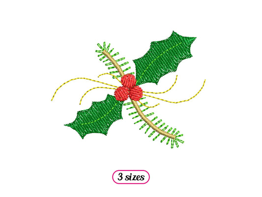 Mini Christmas Holly Fir Tree