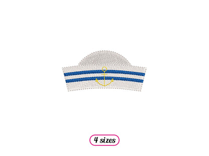 Mini Sailor Hat Machine Embroidery design - 4 sizes - INSTANT DOWNLOAD
