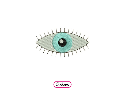 Eye Machine Embroidery design - 5 sizes - INSTANT DOWNLOAD