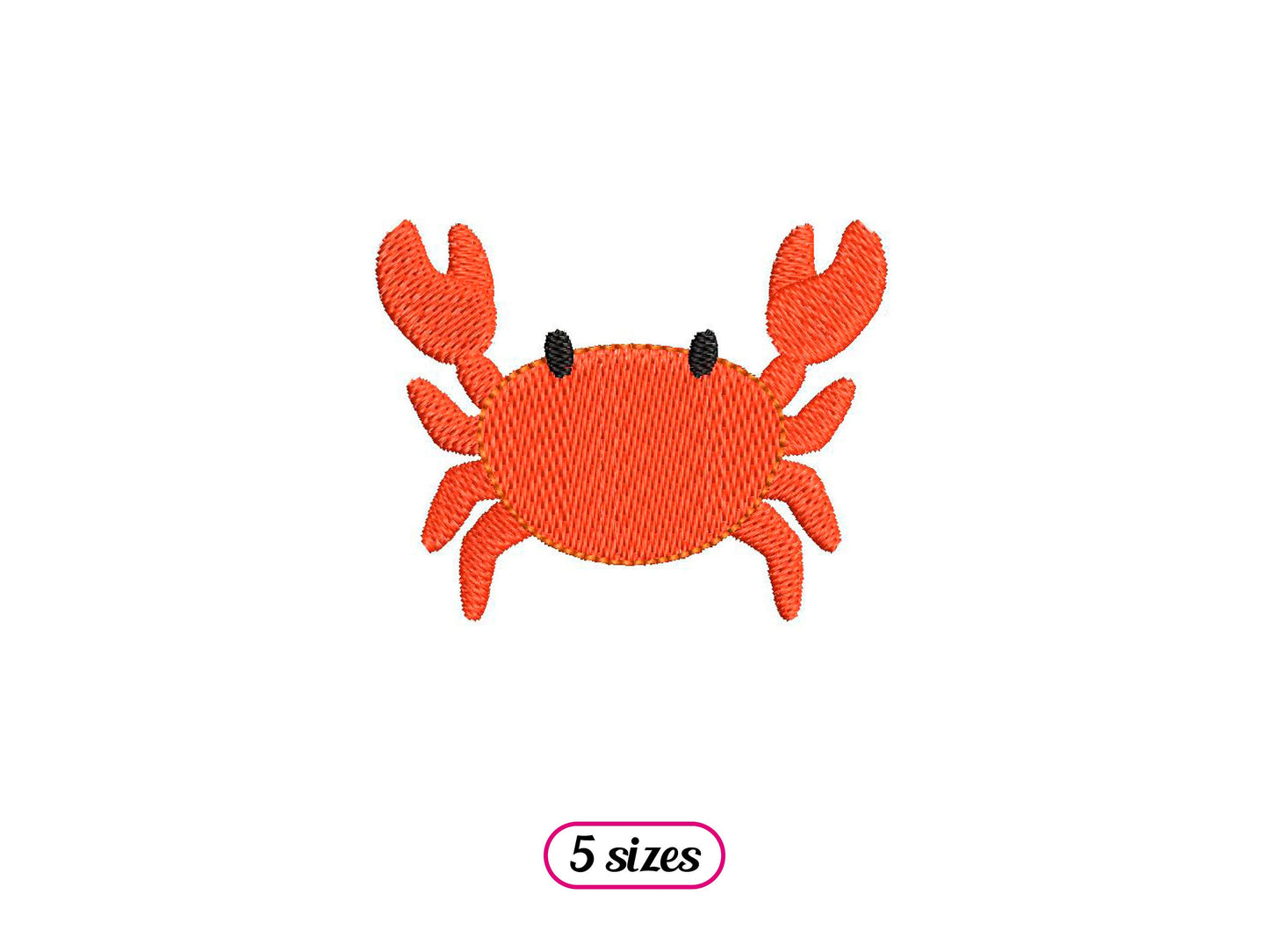 Crab Machine Embroidery design - 5 sizes - INSTANT DOWNLOAD
