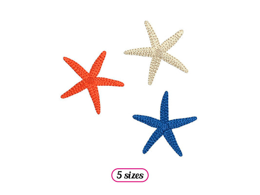 Starfishes Machine Embroidery design - 5 sizes - INSTANT DOWNLOAD