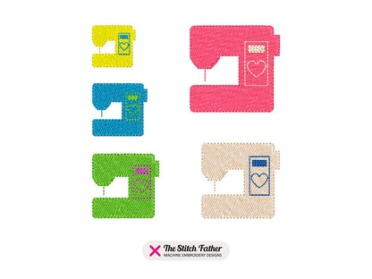 Mini Embroidery Machine Logo Machine Embroidery design - 5 sizes - INSTANT DOWNLOAD