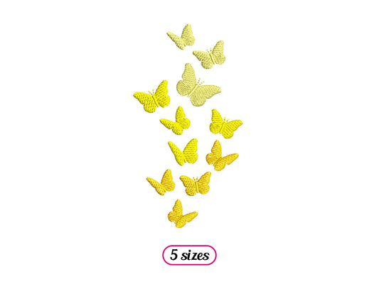 Butterflies Vertical Layout Machine Embroidery design - 5 sizes - INSTANT DOWNLOAD