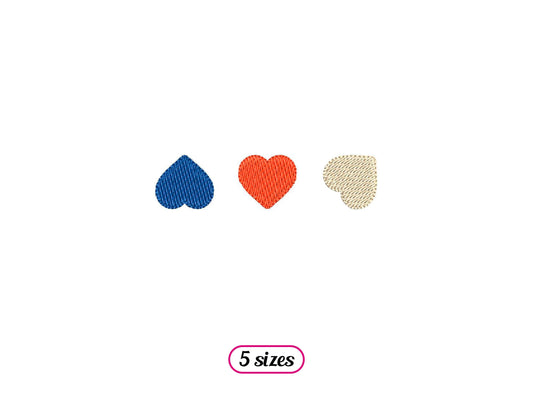 Three Hearts Three Positions Machine Embroidery design - 5 sizes - INSTANT DOWNLOAD