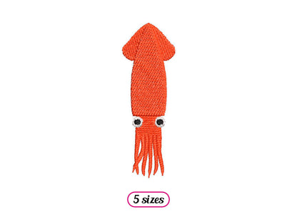 Squid Machine Embroidery design - 5 sizes - INSTANT DOWNLOAD