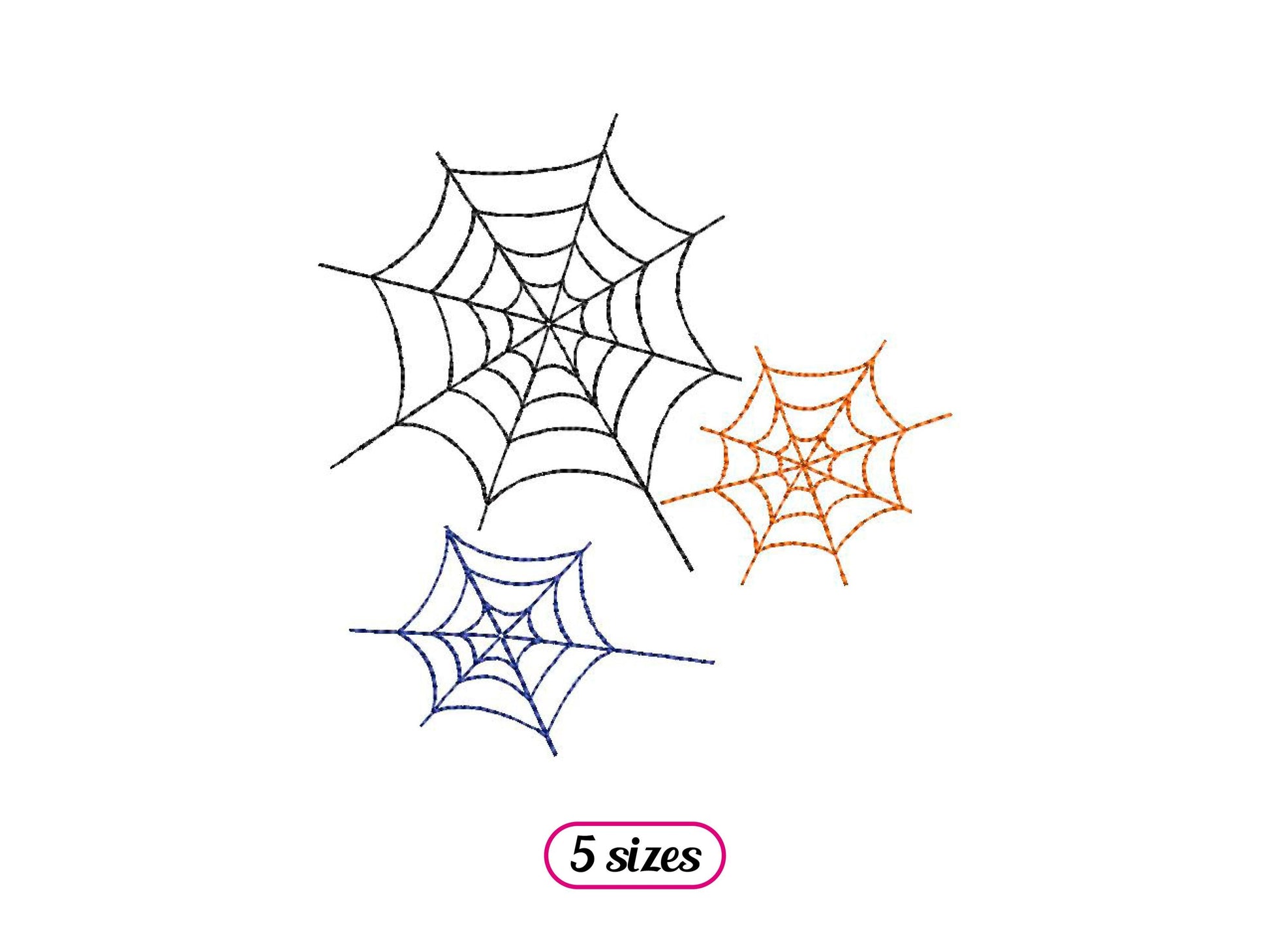 Spider Webs Machine Embroidery design - 5 sizes - INSTANT DOWNLOAD