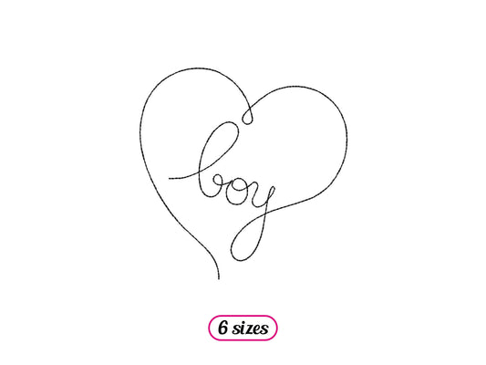 Heart Baby Boy Machine Embroidery design - 6 sizes - INSTANT DOWNLOAD