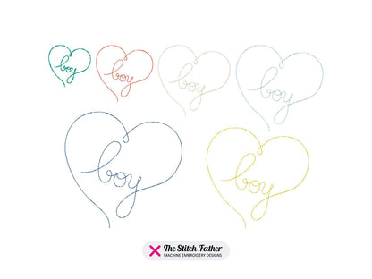 Heart Baby Boy Machine Embroidery design - 6 sizes - INSTANT DOWNLOAD