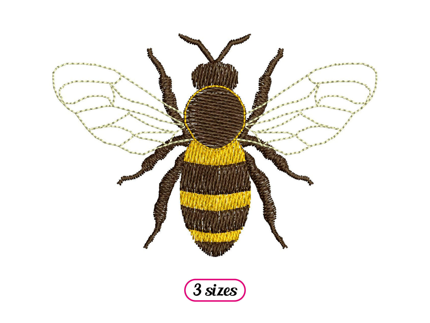 Mini Realistic Bee Wings Open