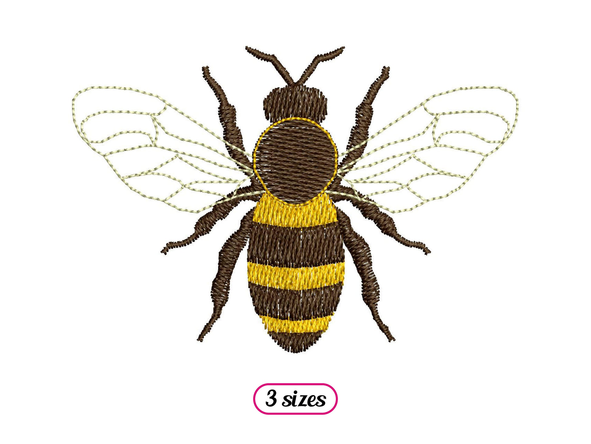 Mini Realistic Bee Wings Open