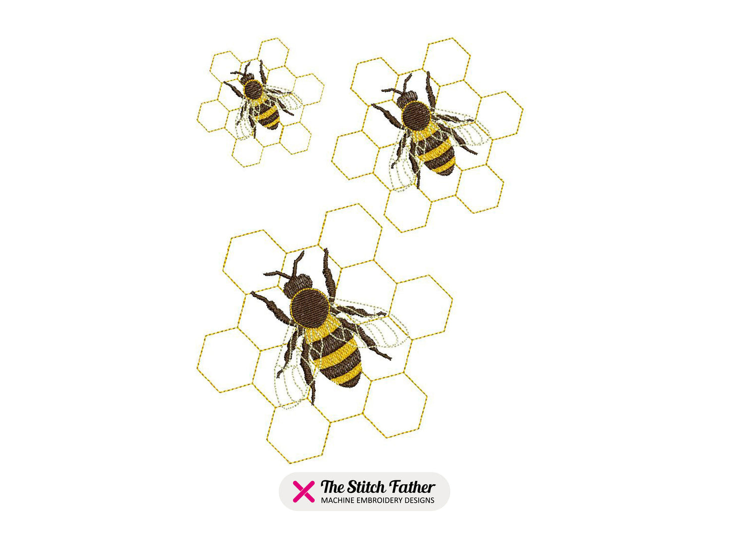 Mini Bee on Honeycomb