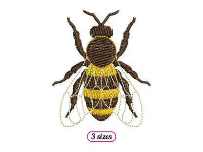 Mini Realistic Bee Top View