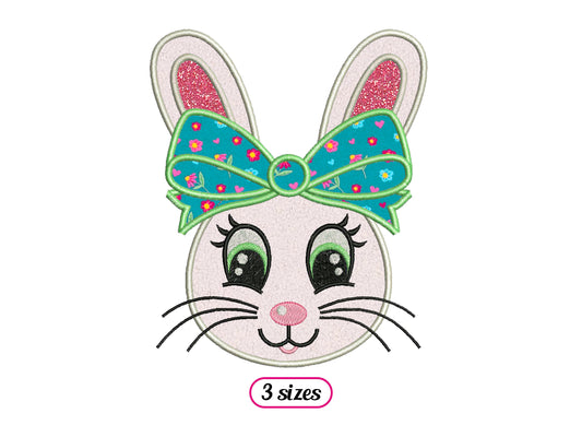 Easter Bunny Face Applique