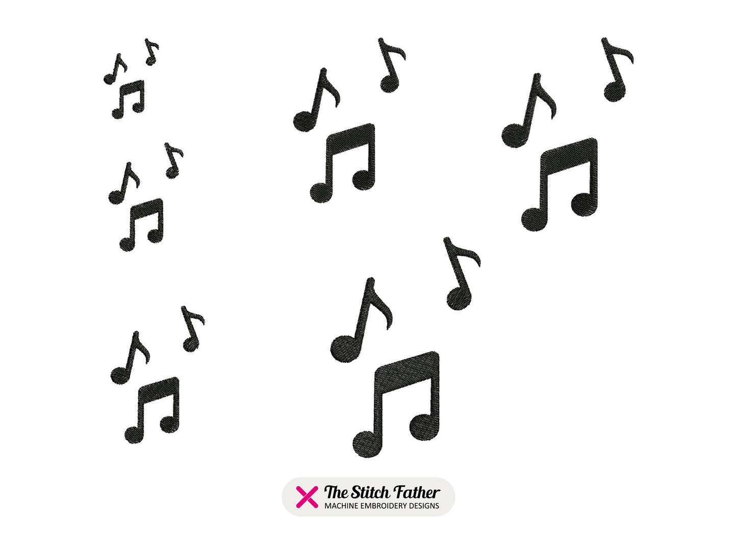 Mini Musical Notes Silhouette