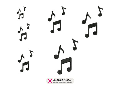 Mini Musical Notes Silhouette