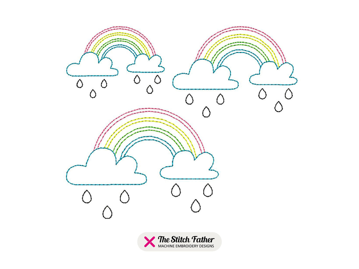 Mini Rainbow Clouds Line