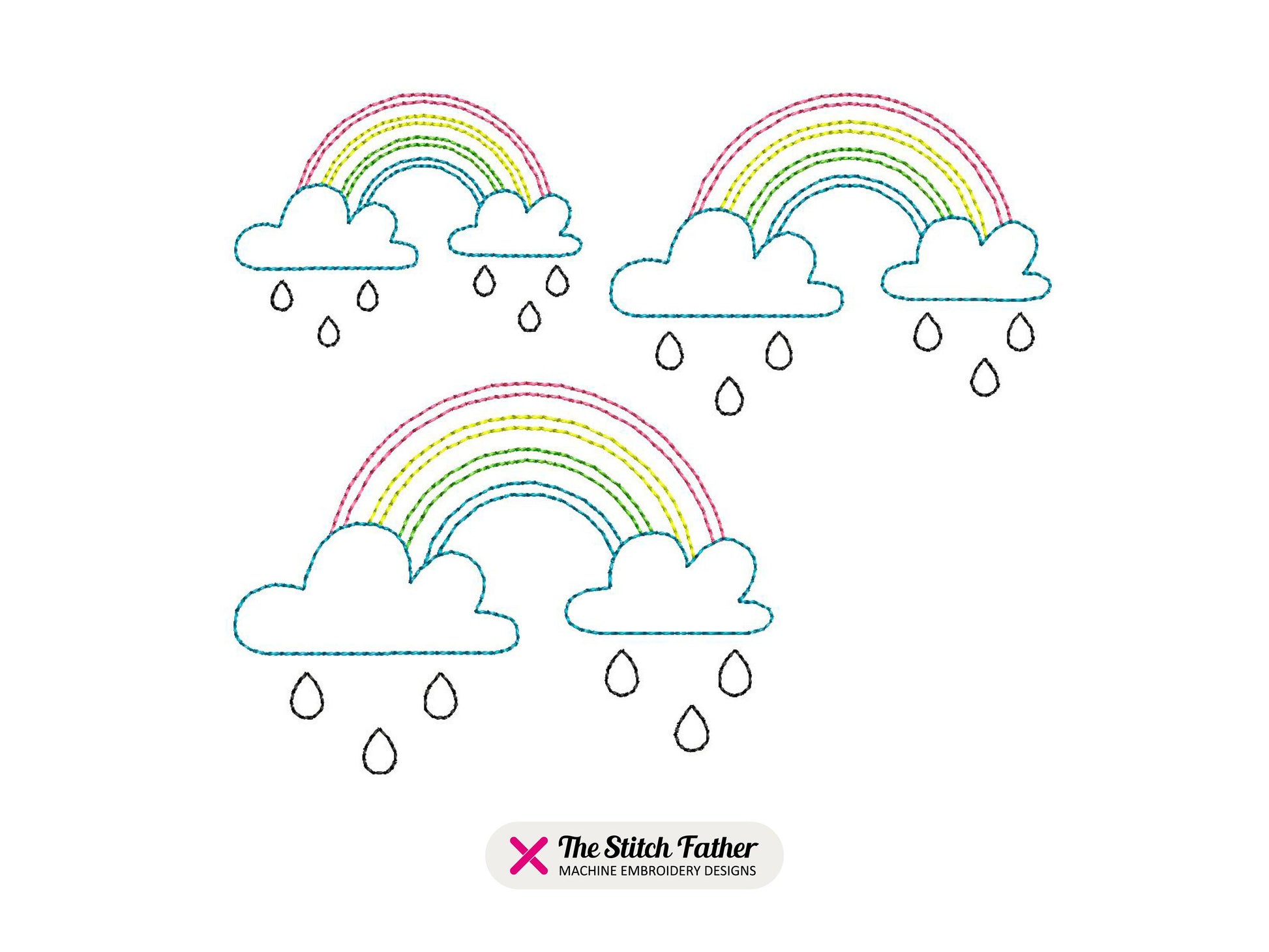 Mini Rainbow Clouds Line