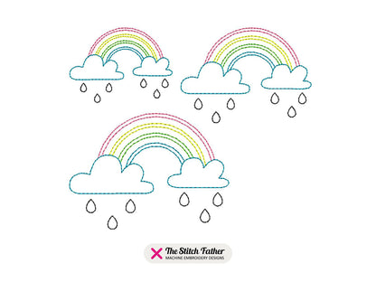 Mini Rainbow Clouds Line