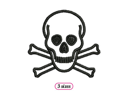 Mini Skull Crossbones Outline