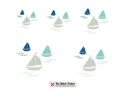 Sailboats with Waves