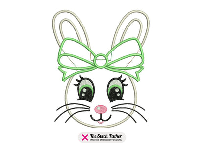 Easter Bunny Face Applique