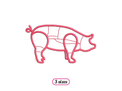 Mini Pork Cuts Silhouette