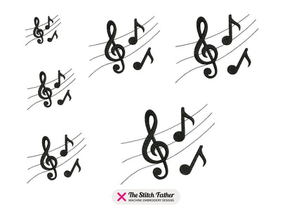 Mini Music Score Silhouette