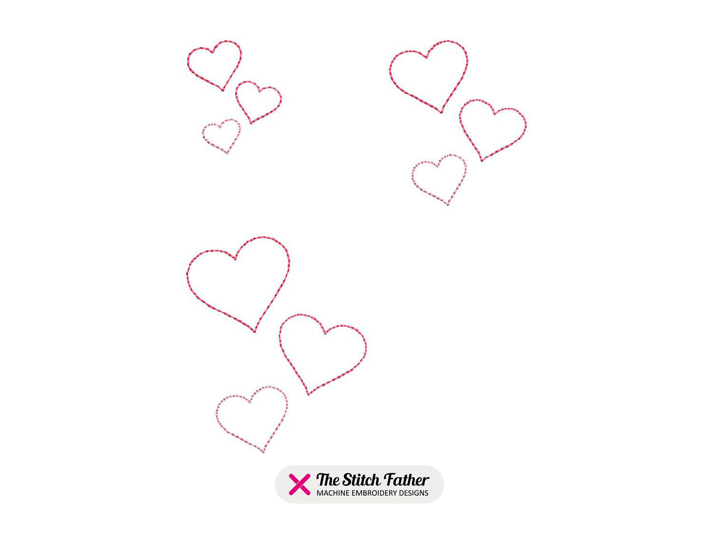 Mini Hearts Outline