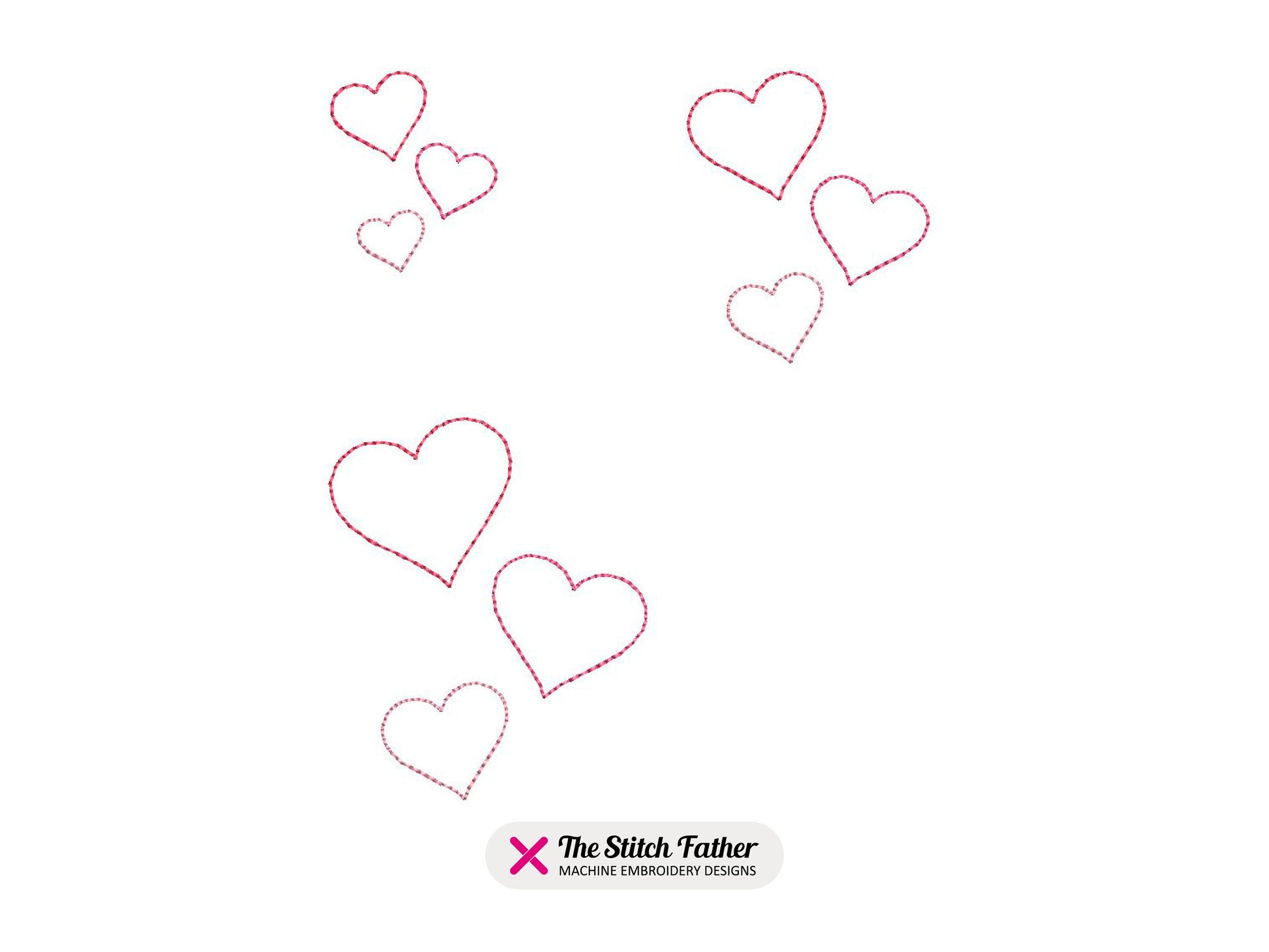 Mini Hearts Outline