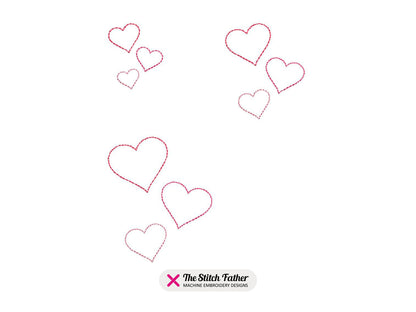 Mini Hearts Outline