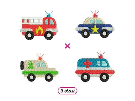 Mini Emergency Vehicles Set