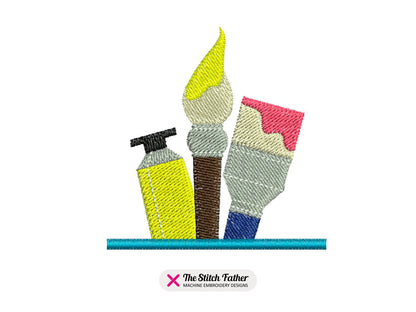 Brushes and Paint Artist Pocket