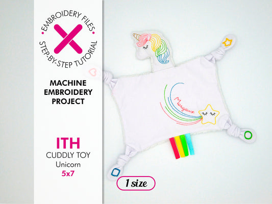 Unicorn Flat Cuddly Toy