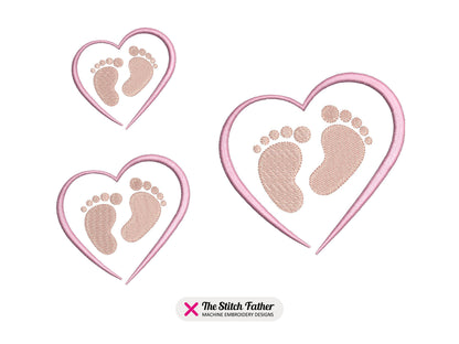 Mini Baby Feet Heart Frame