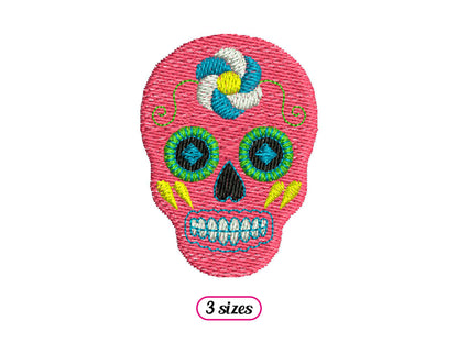 Mini Sugar Skull with Flower